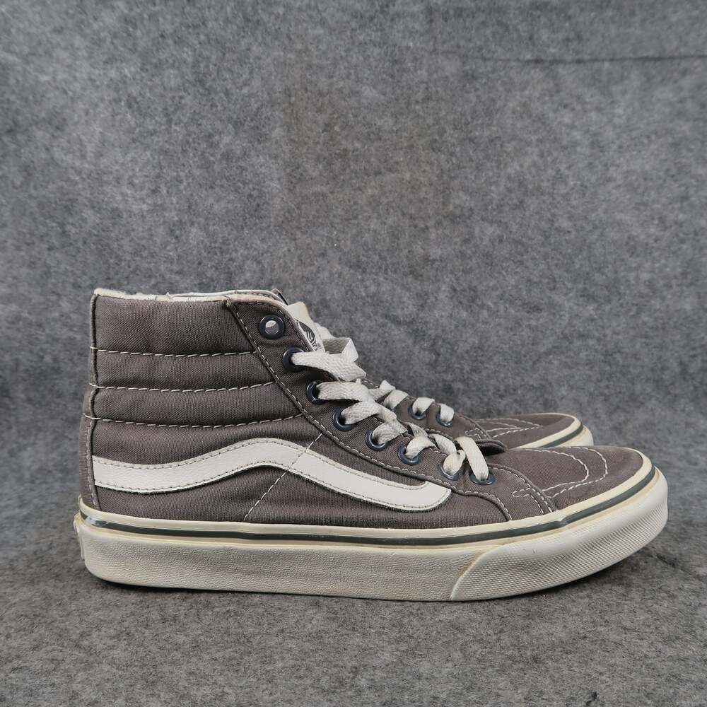 Vans Shoes Womens 7 Sneakers Sk8 Hi Trainers Casual Gray Canvas Skateboarding